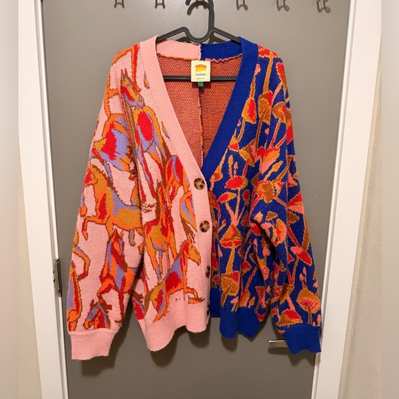 FARM Rio Sweaters - FARM Rio Multicolor Cardigan